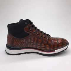 Men’s Genuine Crocodile Real Skin Fashion Sneaker BMBAS120147 image 8