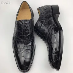 Men’s Crocodile with Leather Sole Oxford BMBAS120149 image 7