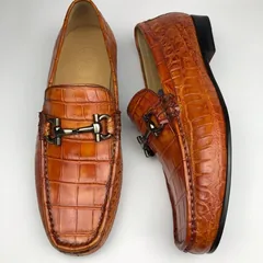 Mens Crocodile Loafers Slip on Boat Shoes BMBAS120152 image 8