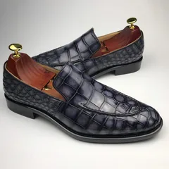 Men’s Loafers Crocodile Formal Classic Dress Shoes BMGAS12065 image 9