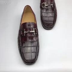 Crocodile Leather Men’s Penny Loafer BMBAS120157 image 8