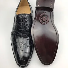Men’s Genuine Crocodile Lace up Oxford Dress Shoes BMBAS120162 image 8