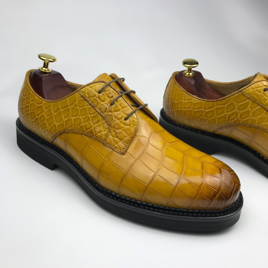 Crocodile Men’s Rounded Toe Derby Dress Shoe BMYAS120165 image 8