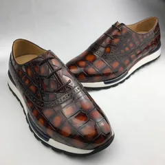 Men’s Crocodile Oxfords Shoes Brogue Casual Dress BMBAS120169 image 8