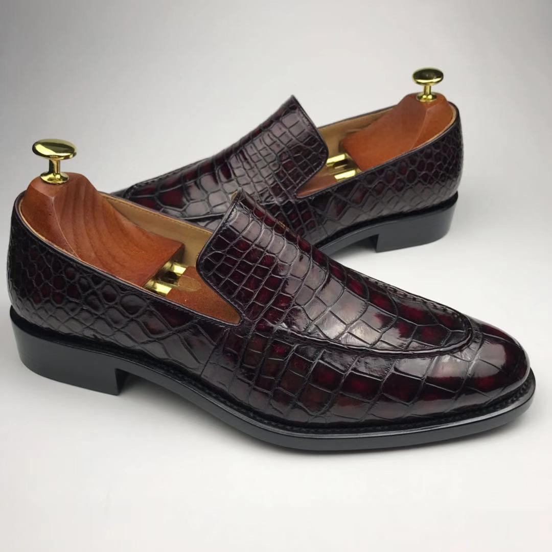 Genuine All Real Crocodile Skin Dress Shoe BMBAS12067 image 8