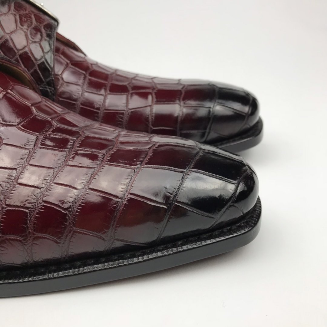 Crocodile Leather Moccasins Loafer BMBAS120175 image 8