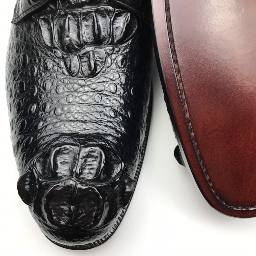 Horn back Crocodile Low Top Derby Shoes BMBAS120182 image 7
