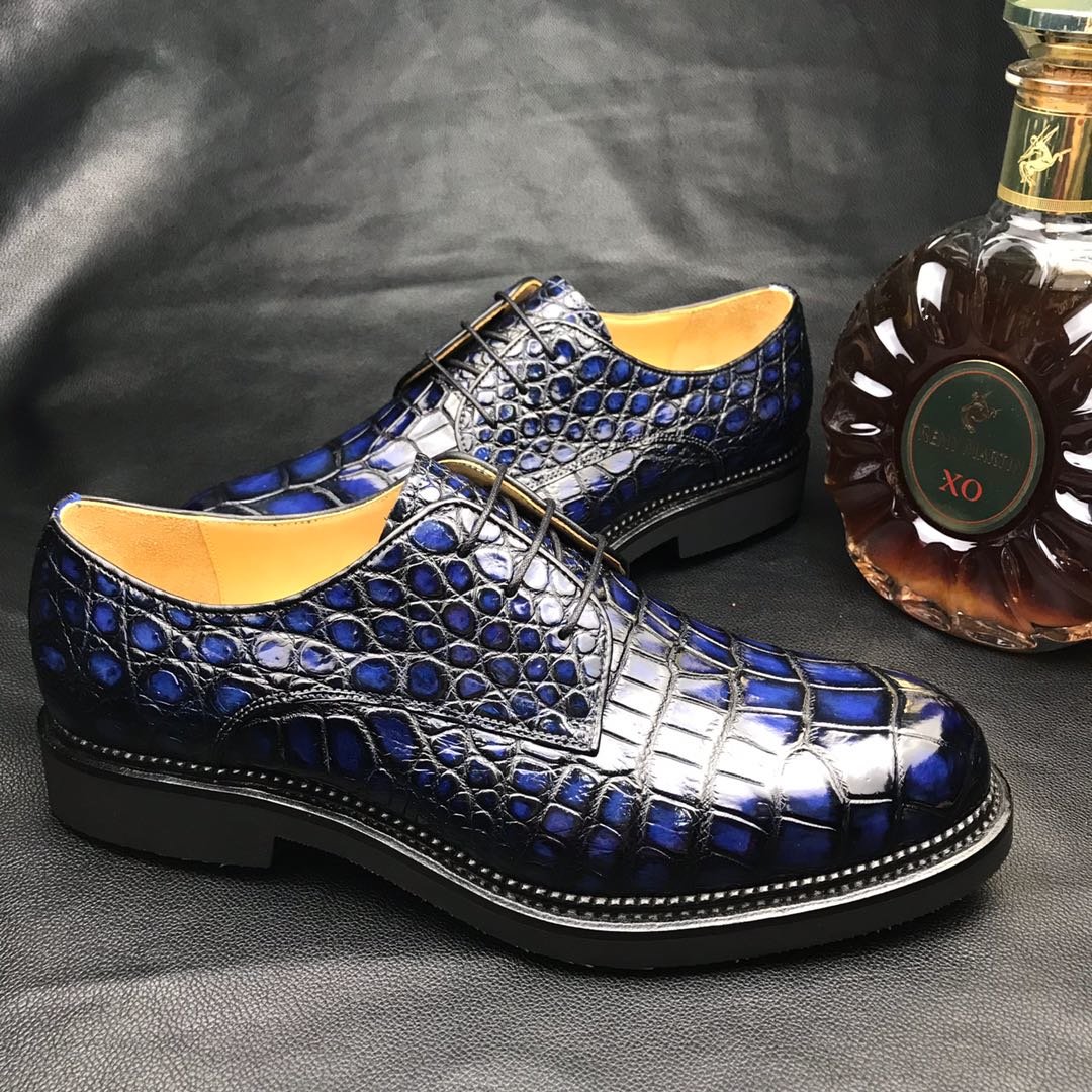 Men Crocodile Patent Dress Shoes BMBAS12068 image 8