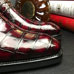 Pointed Toe Crocodile Derby Boots BMBAS120189 image 8
