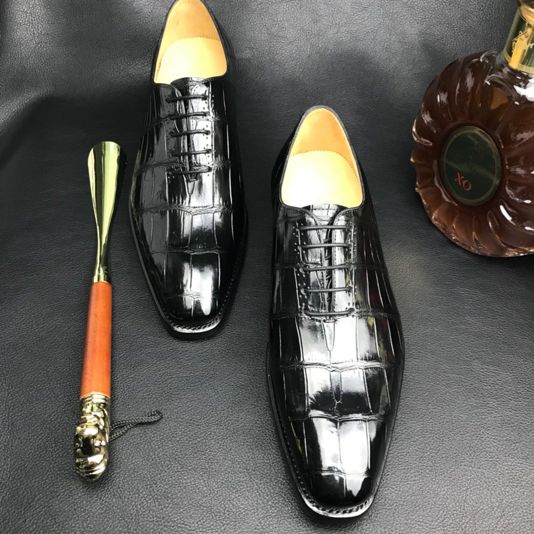 Crocodile Oxford Dress Shoes Men’s Formal Classic Design BMBAS120190 image 8