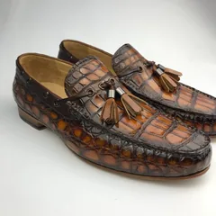 Crocodile Slip On Men Shoes Tassel Loafer BMBAS120195 image 7