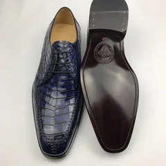 Genuine Crocodile Oxford Laces Leather Brogues Shoes BMBAS120197 image 3