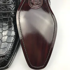 Genuine Crocodile Leather Vintage Handmade Shoes BMBAS120198 image 7