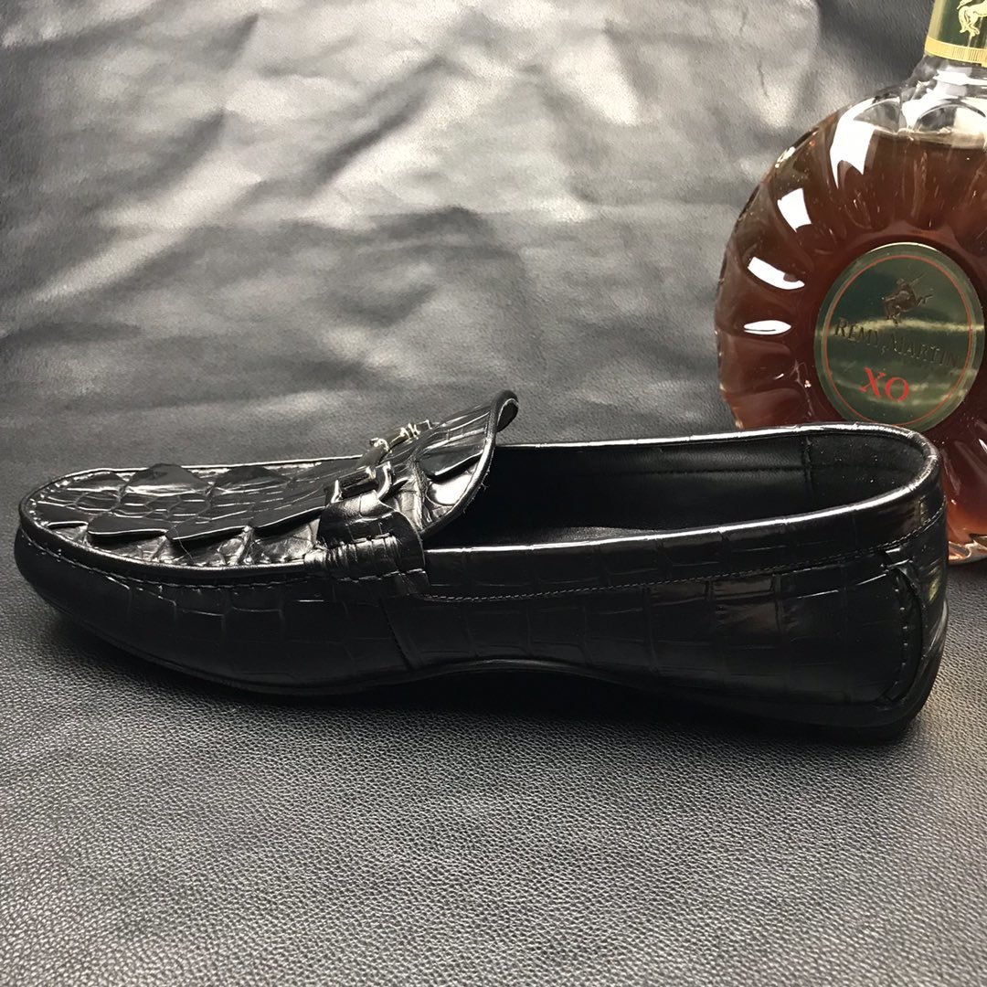 Crocodile Leather Casual Driving Slip-on Shoe BMBAS12075 image 9