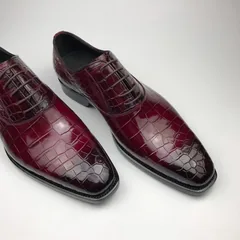 Men Dress Shoes Crocodile Pattern Oxford Business Shoe BMBAS12080 image 8