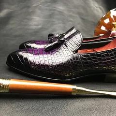 Genuine Crocodile Texture Penny Shoes BMPAS12085 image 9