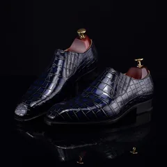 Scale-Patterned Slip-On Casual Loafers BMBAS12059 image 8
