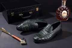 Crocodile Pattern Hasp Pointed Shoes BMGAS120100 image 8