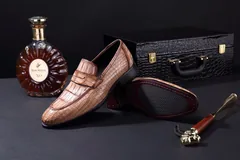 Men Slip-on Business Crocodile Lightweight Flat BMKAS120105 image 6