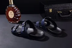 Crocodile Double Buckle Slipper Leather Sandals BMBAS120106 image 8