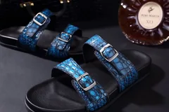 Men’s Open Toe Crocodile slippers BMBAS120107 image 7