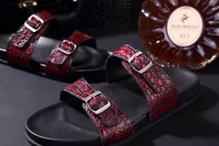 Crocodile Fashion Men Breathable Beach Slippers BMOAS120112 image 8