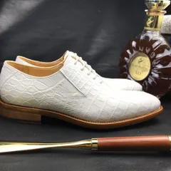 Mens Handcrafted Crocodile Oxford Shoe BMWAS120115 image 8
