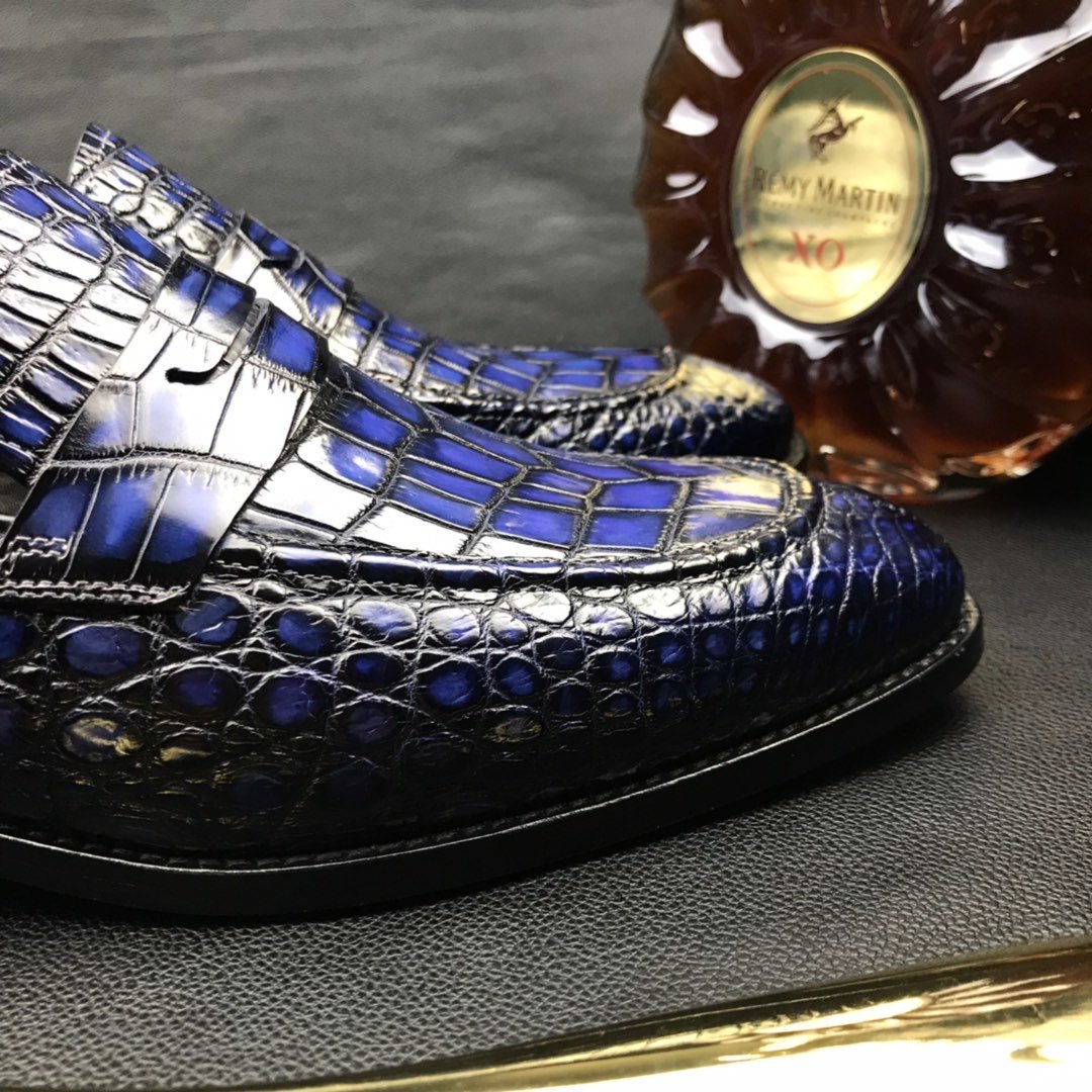 Mens Dress Shoes Genuine Crocodile Boat Shoes BMBAS120119 image 9