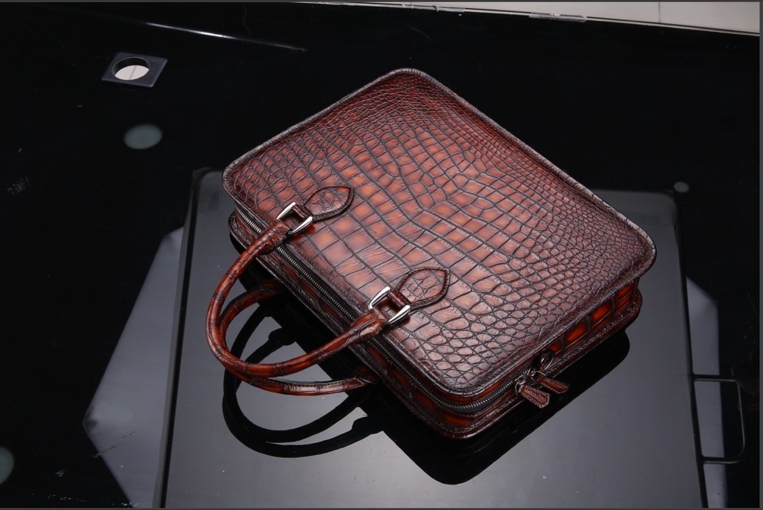 Crocodile Leather Handbag Briefcase BMBAB120124 image 9