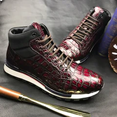 Men’s Casual Crocodile Leather Fashion Sneaker Shoes BMBAS120125 image 9
