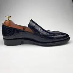 Mens Crocodile Slip-On Dress Loafer BMBAS12063 image 8