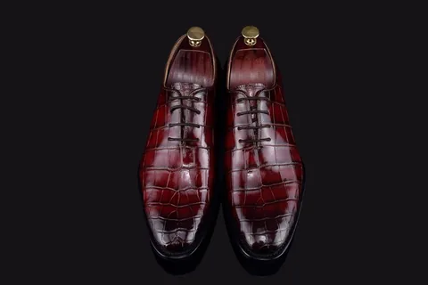 Mens classic Oxfords Crocodile Wedding Shoes BMBAS120140