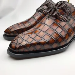 Handmade Chinese Shoes Crocodile Oxford BMBAS120144 image 8