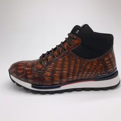 Men’s Genuine Crocodile Real Skin Fashion Sneaker BMBAS120147 image 9