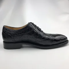 Men’s Genuine Crocodile Lace up Oxford Dress Shoes BMBAS120162 image 9