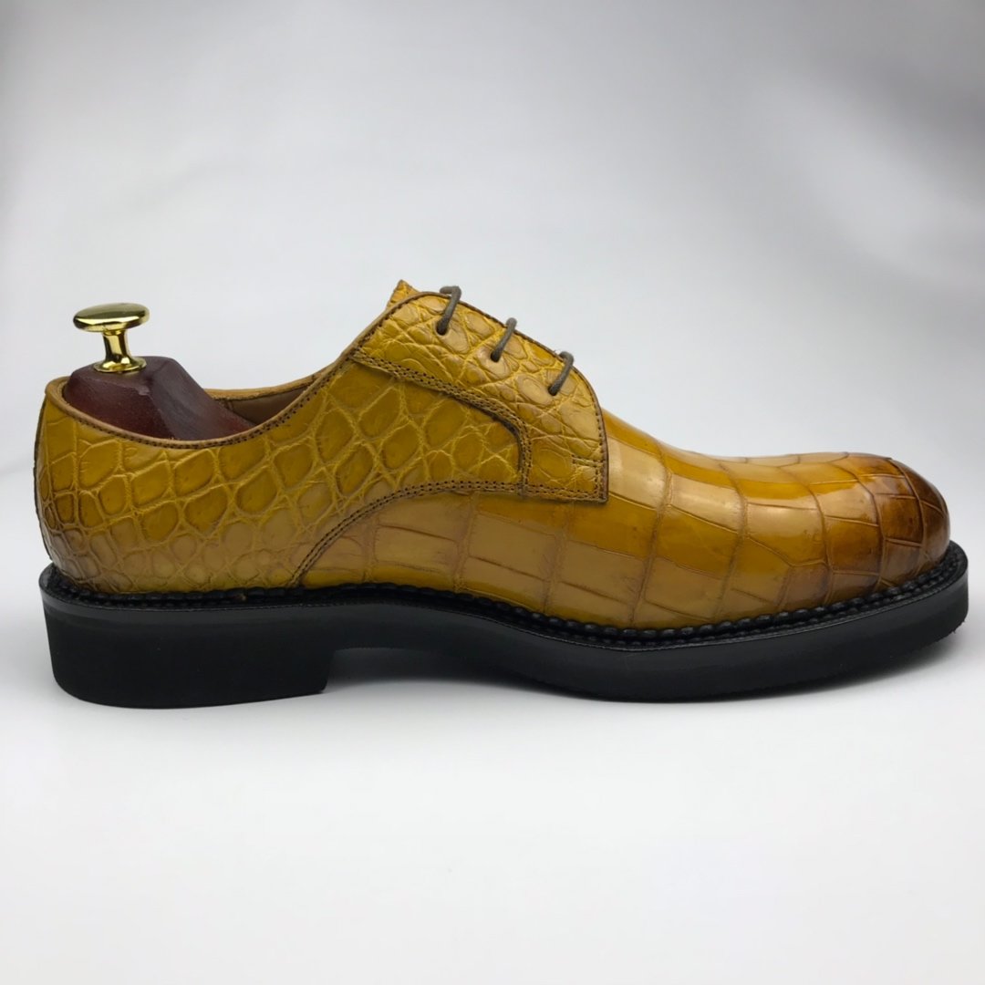 Crocodile Men’s Rounded Toe Derby Dress Shoe BMYAS120165 image 9