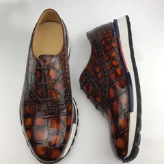 Men’s Crocodile Oxfords Shoes Brogue Casual Dress BMBAS120169 image 9