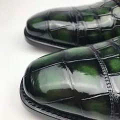 Men’s Crocodile Cap Toe Monk Strap Shoes BMGAS120170 image 9