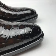 Crocodile Genuine Leather Oxford Lace-Up Dress Shoes BMBAS120176 image 9