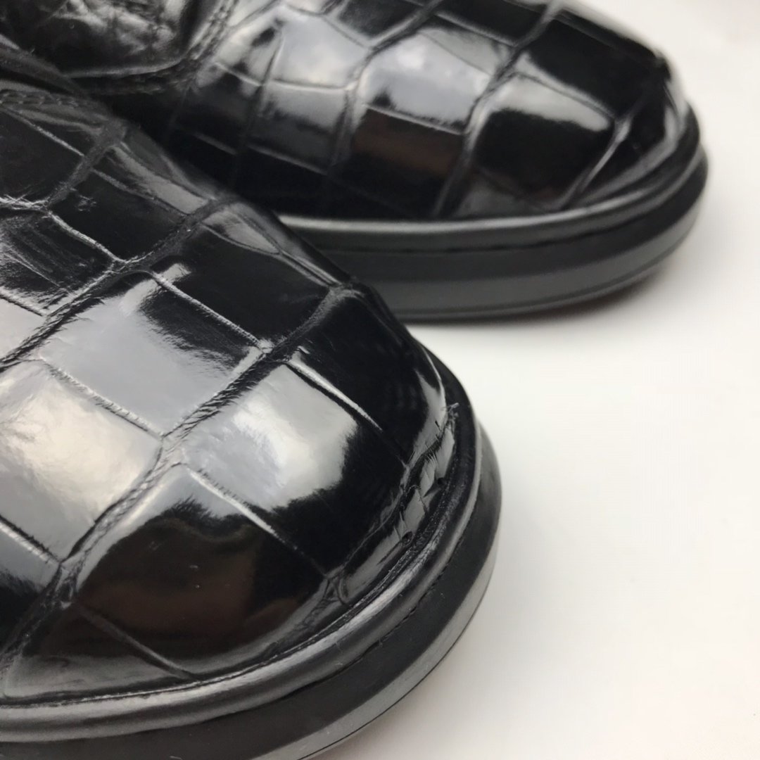 Men’s Crocodile Casual Breathable Flat Shoes BMBAS120181 image 9