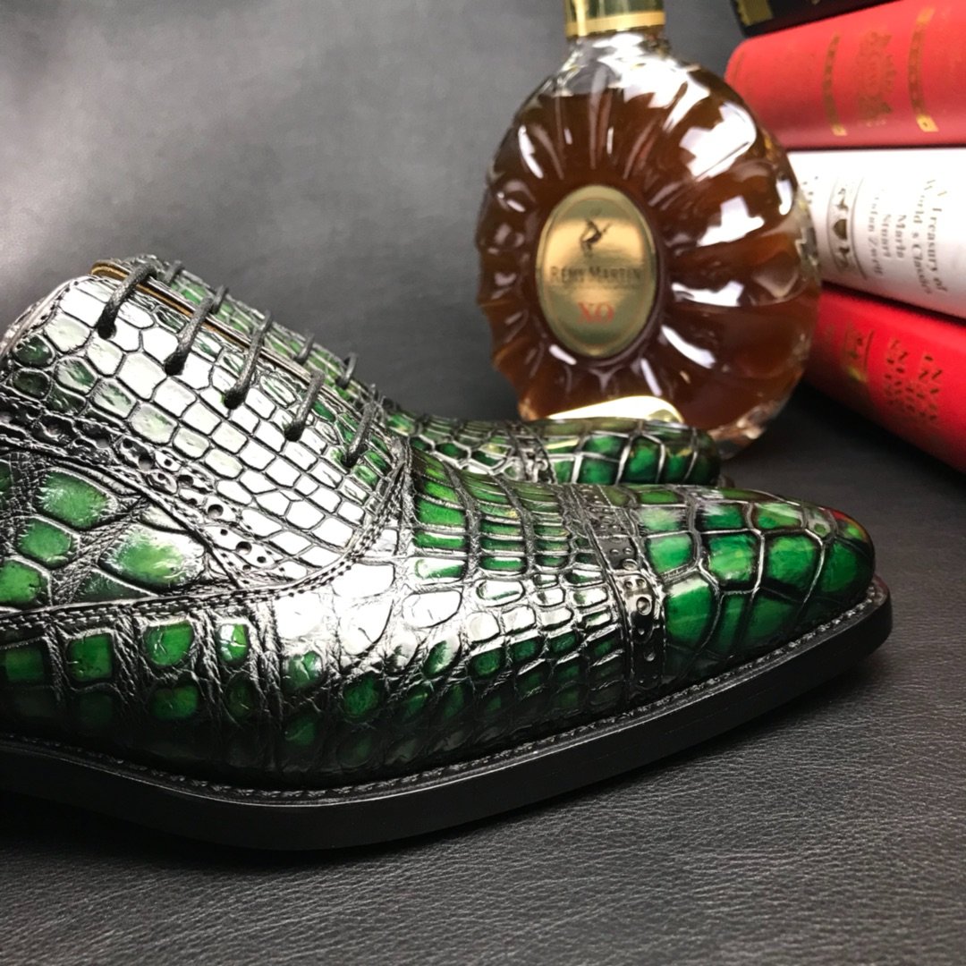 Crocodile Pattern Oxford Shoes Dress Shoes BMGAS120184 image 9