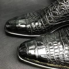 Crocodile Cap Toe Derby Lace Up Oxford Dress Shoes BMBAS120186 image 9