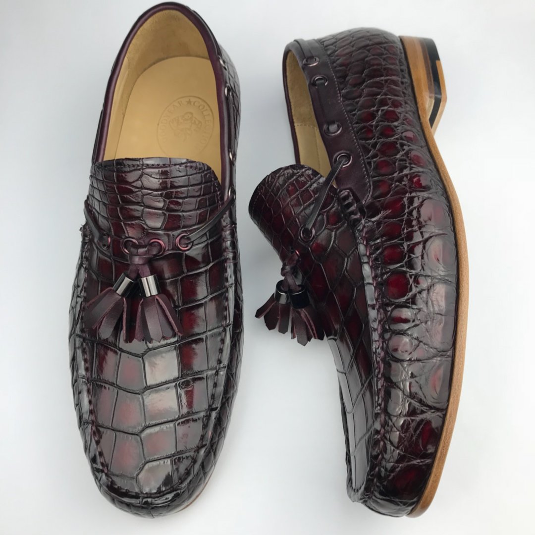 Crocodile Leather Church Tassel Loafers BMBAS120193 image 8