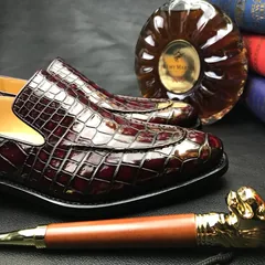 Scale-Patterned Dress Loafers BMBAS120201 image 7