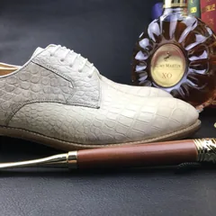 Crocodile Luxury Textured Leather Derby Dress Shoes BMWAS120209 image 9