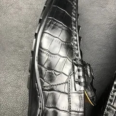Crocodile Horn Back Leather Slip On Casual Loafer BMBAS120210 image 9