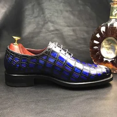 Classic Oxford Shoes Crocodile Formal Dress Shoes BMBAS12071 image 2