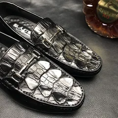 Crocodile Leather Casual Driving Slip-on Shoe BMBAS12075 image 2