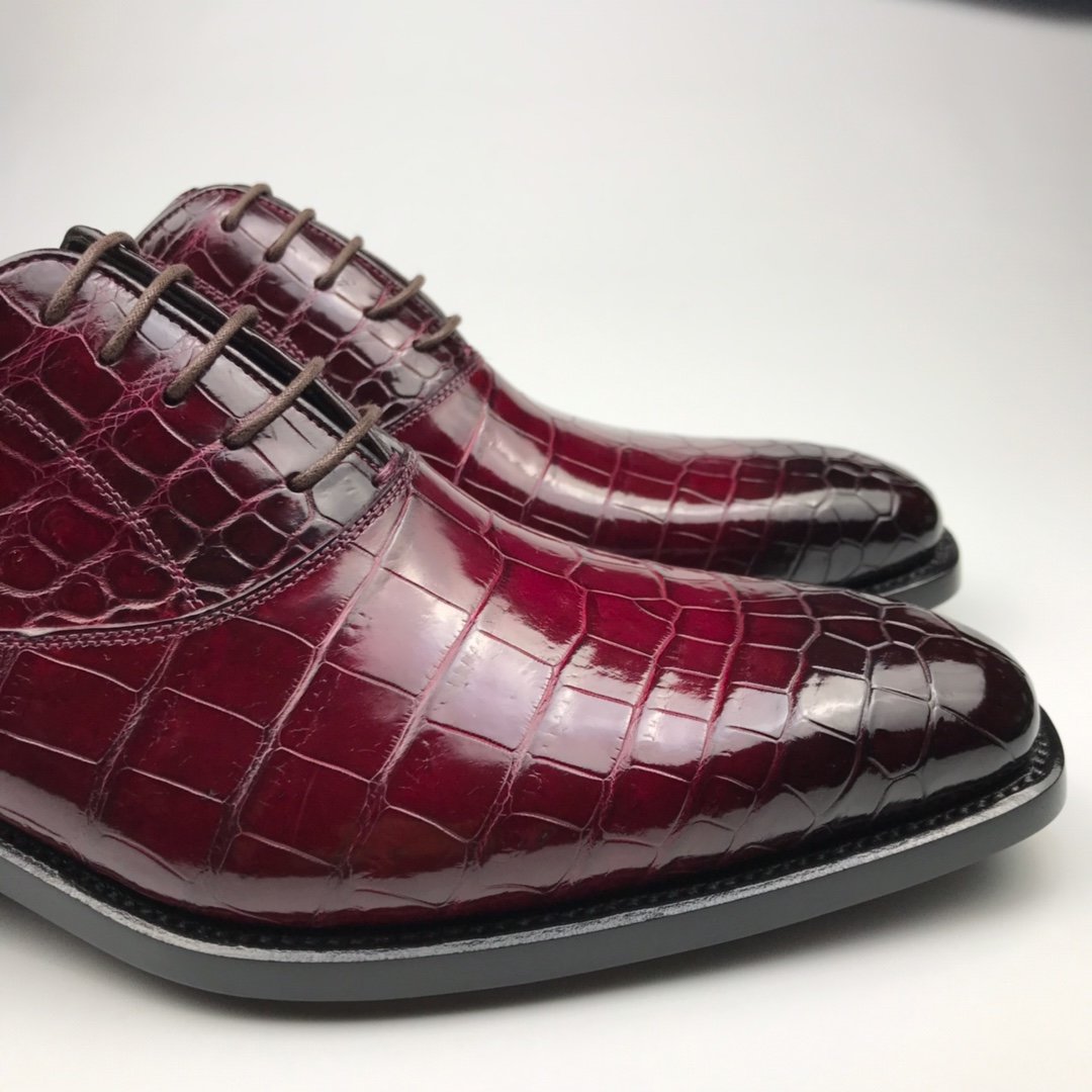 Men Dress Shoes Crocodile Pattern Oxford Business Shoe BMBAS12080 image 9