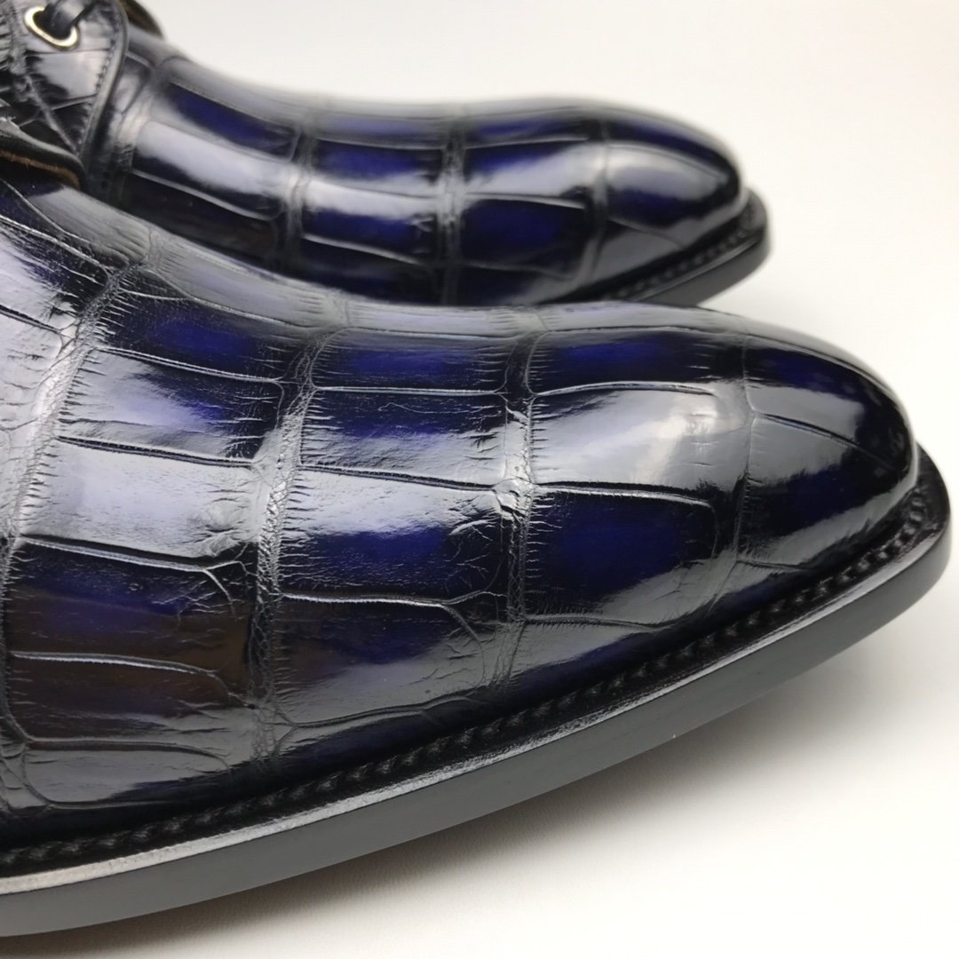 Fashion Men’s Crocodile Trend Leather Formal Shoes BMBAS12082 image 2